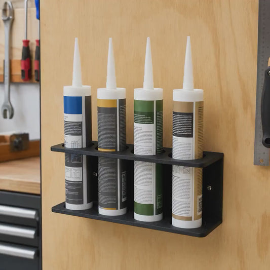 Wall Mounted Caulk Tube Holder, Garage Caulk Organizer, Sealant Tube Storage Rack, Workshop Adhesive Cartridge Holder