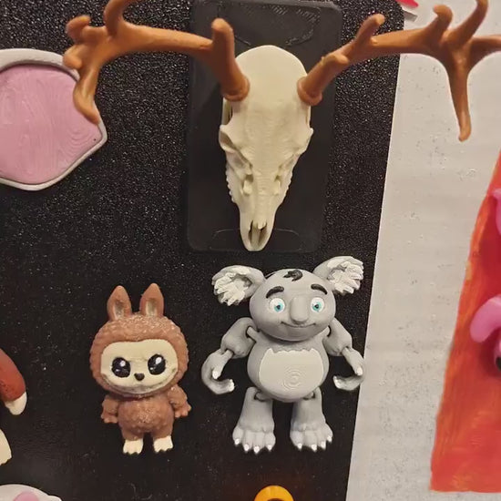 3D Printed Deer Skull Magnet | Rustic Cabin Decor
