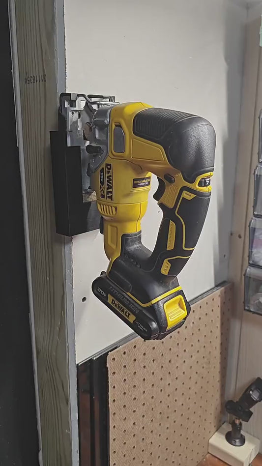 Wall-Mount Holder for 20V/60V Cordless Jigsaw – Secure Tool Organizer and Storage Solution