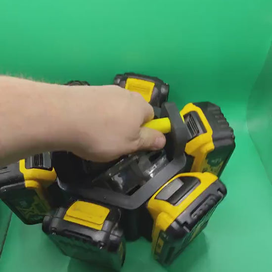 6-Slot Wall-Mount Organizer for 20V/60V Tool Batteries – Holds 6 Batteries Securely