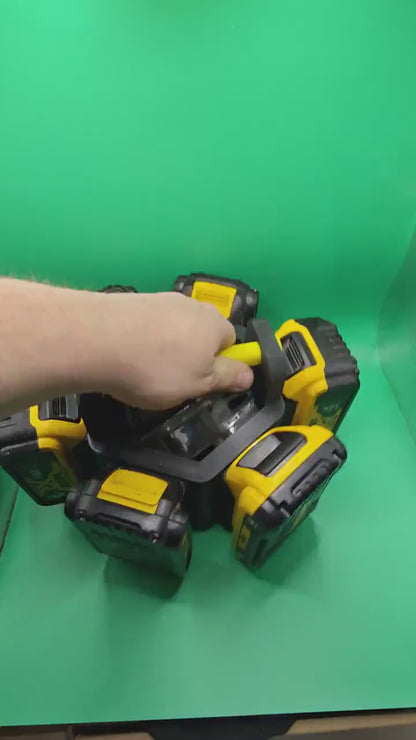 6-Slot Wall-Mount Organizer for 20V/60V Tool Batteries – Holds 6 Batteries Securely